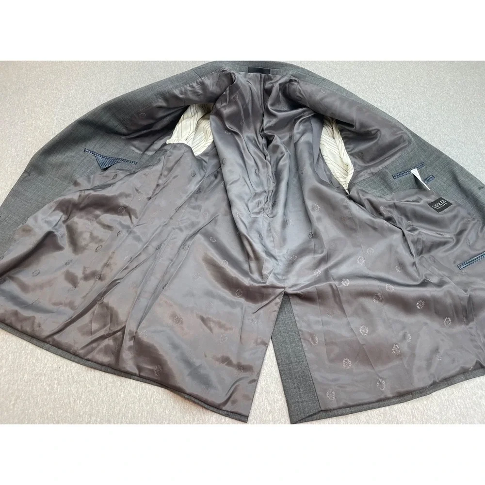Lauren Ralph Lauren Suit Mens 46L Hopsack Wool Blend Pants 38x29 - 2 Pcs